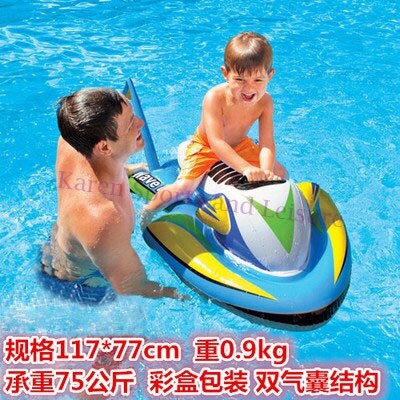 Cartoon Swim Floats Rafts Bed Air Mattress Floating Row Inflatable Pool Buoy Summer Swimming Water Boat Floating Row Kickboard: Airship