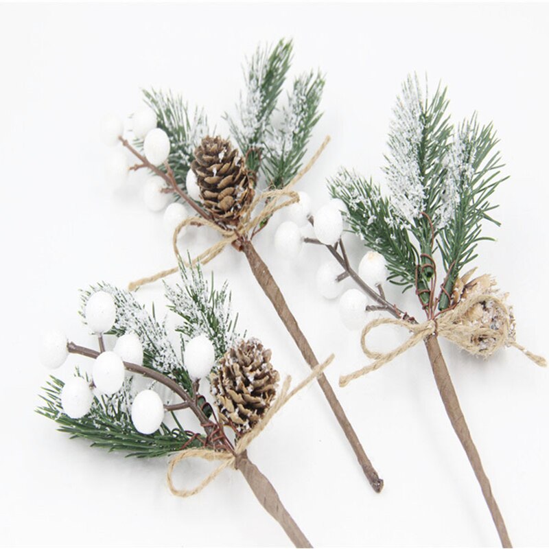 Christmas Pine Needles with Pine Cones Artificial Flower Arrangements Decoration