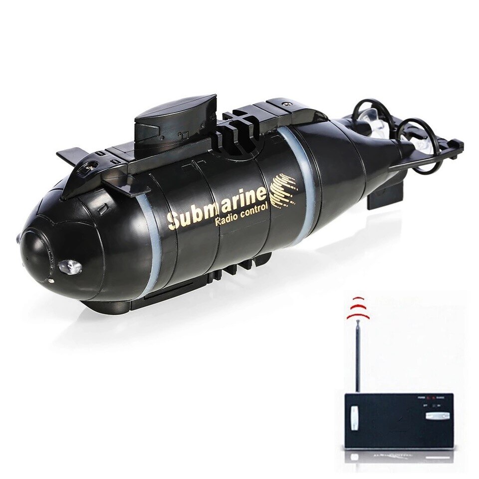 Mini RC Boot 6CH Submarine Afstandsbediening Onderwater Radiogestuurde Speelgoed Submarine Simulatie Model Toy: Black