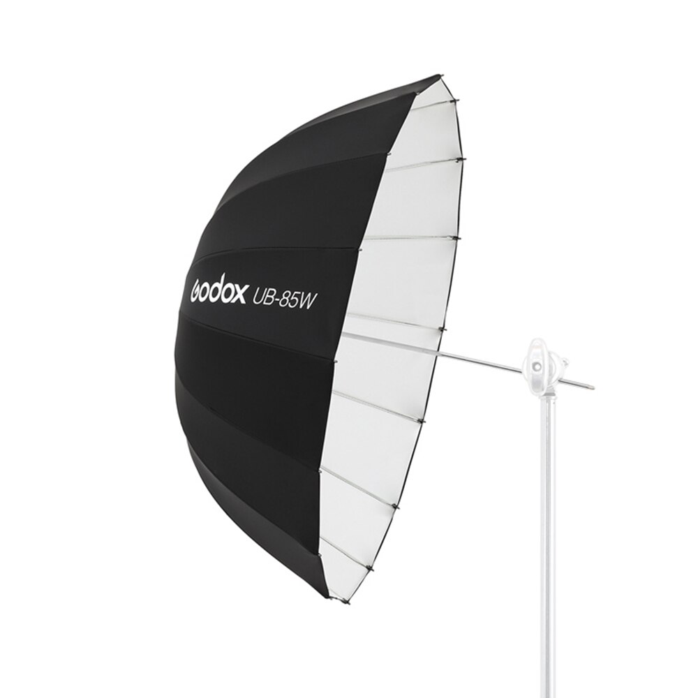 Godox UB-85W 33.5in 85Cm Parabolische Zwart Wit Reflecterende Paraplu Studio Licht Paraplu Met Zwart Zilver Diffuser Cover Doek