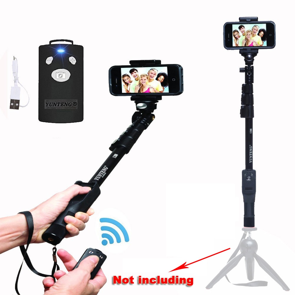 Palo Selfie para cámara Gopro Dslr IOS Android, palo Selfie para teléfono Yunteng 1288, Bluetooth, trípode de mano extensible Yt-1288 VS 188