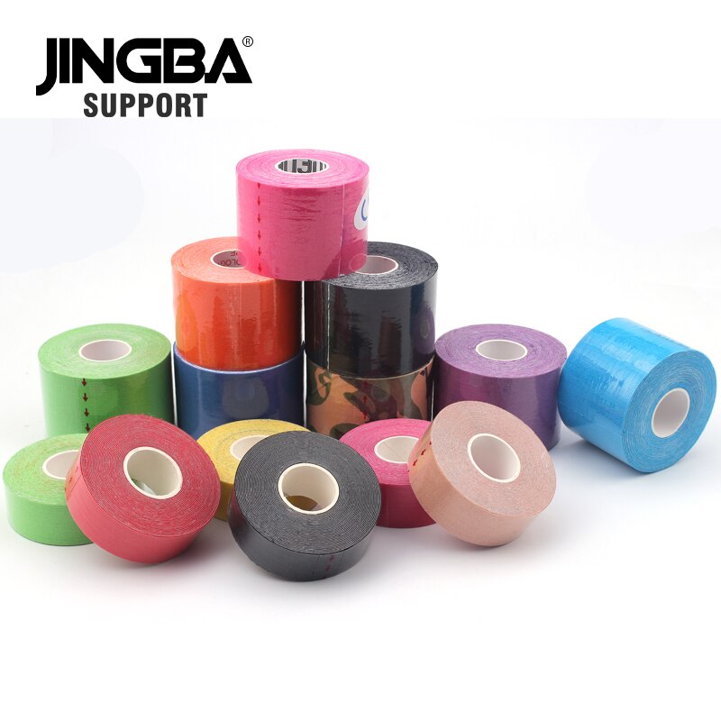 Jingba støtte muskel teip vanntett kinesiologi teip sport taping stropping fotball kne muskel teip atletisk sport restitusjon