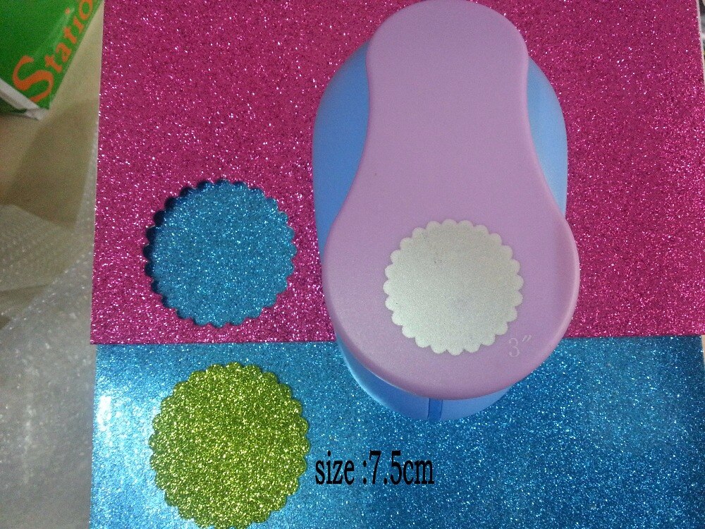 2.5 cm-7.5 cm fala koło dziurkacz ręczny perfurador de EVA dla dzieci robić scrapbookingu scrapbooking dziurkacz papieru dziurkacze z pianki EVA cios