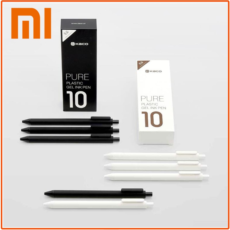 Originele Xiaomi Kaco Teken Pennen Duurzaam 0.5Mm Refill Ondertekening Pennen 10 Stks/pak Balpen Japan Zwarte Inkt School Briefpapier