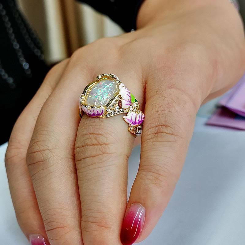 Bague en forme de fleur pour femmes, accessoires bon marché, bague d&#39;amour, tendance, esthétique