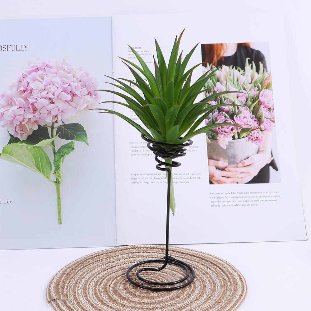 1 Uds Mini decorativo de Metal planta de aire soporte contenedor titular balcón decoración planta Tillandsia suministros de jardín