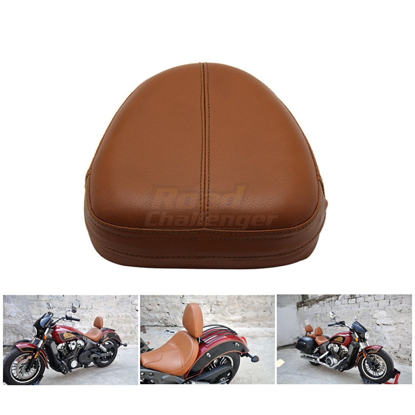 Dossier de passager en cuir d'unité centrale de garniture de dossier de barre de Sissy de moto brune pour le dossier universel modifié par Harley
