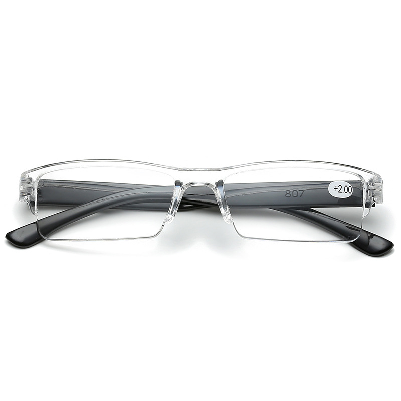 Transparante Leesbril Voor Vrouwen Mannen Rechthoek Kleine Frame Verziend Brillen Business Recept Bril + 1.0 Tot + 4.0: zwart / +400