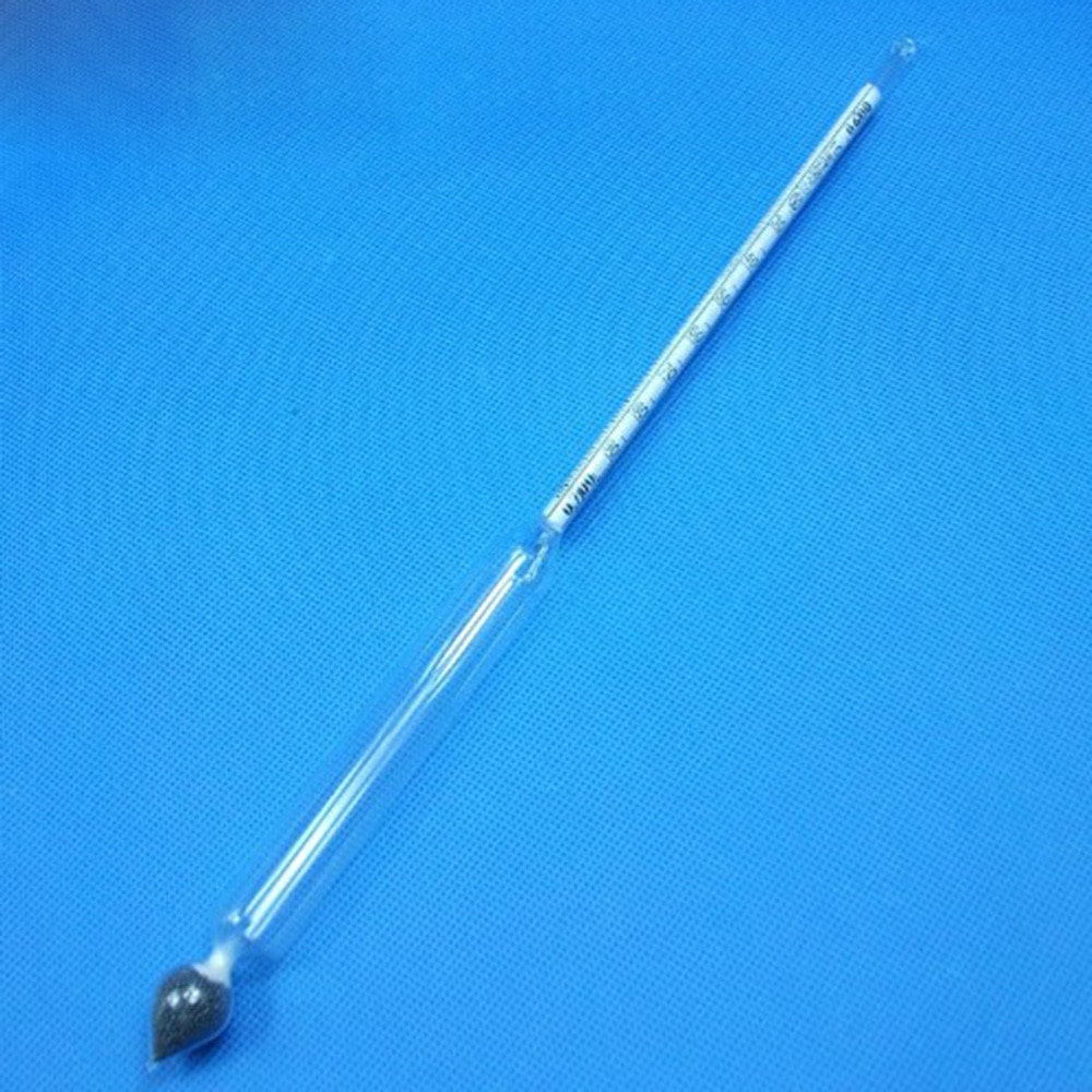 2PCS/lot 0.6-0.7kg/m3 glass Densitometers glass liquid hydrometer densimeter Density Meter