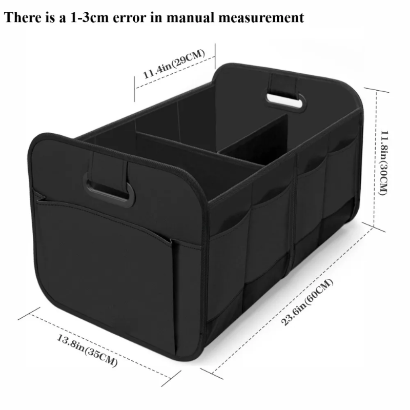 Organizador de maletero para almacenamiento de coches, organizadores de coches plegables con múltiples compartimentos, bañadores plegables e impermeables, dispositivo para coche, 1 ud.
