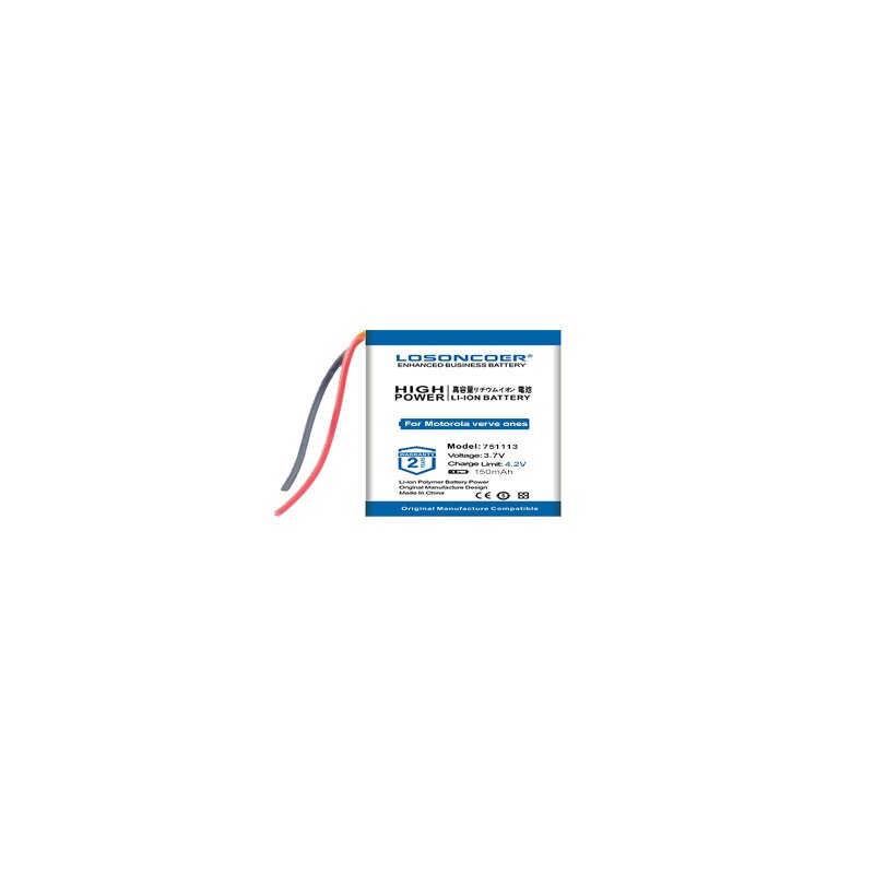 LOSONCOER 0 Cycle 100% 150mAh Battery For Motorola verve ones+ AH8 751113 3.8V Battery