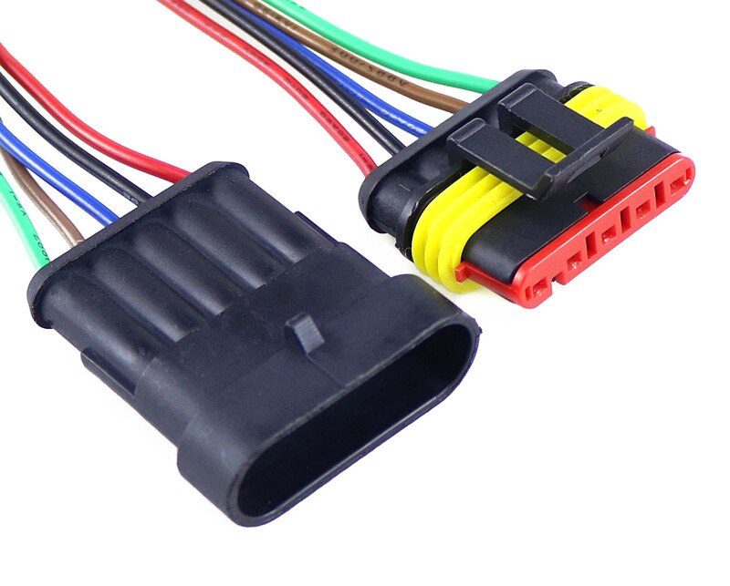 Conector de cable automático macho y hembra, conector eléctrico impermeable, 1P, 2P, 3P, 4P, 5P, 6P,