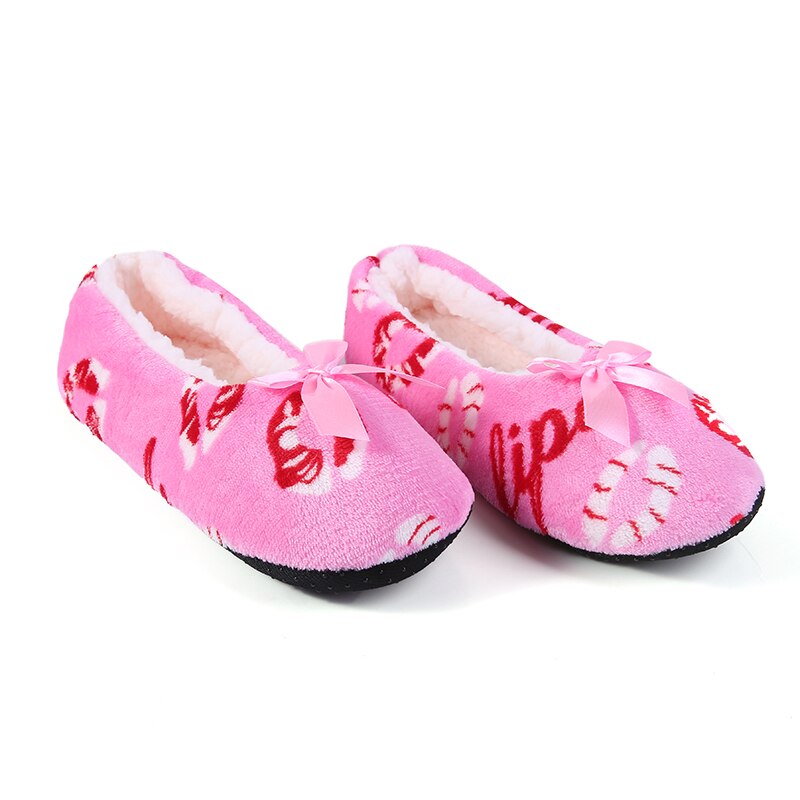 Mntrerm varm hemma tjej ull tofflor bomull skor plysch kvinnliga golv skor fleece inomhus skor tjej hem tofflor: Mn00043- rosa / 40
