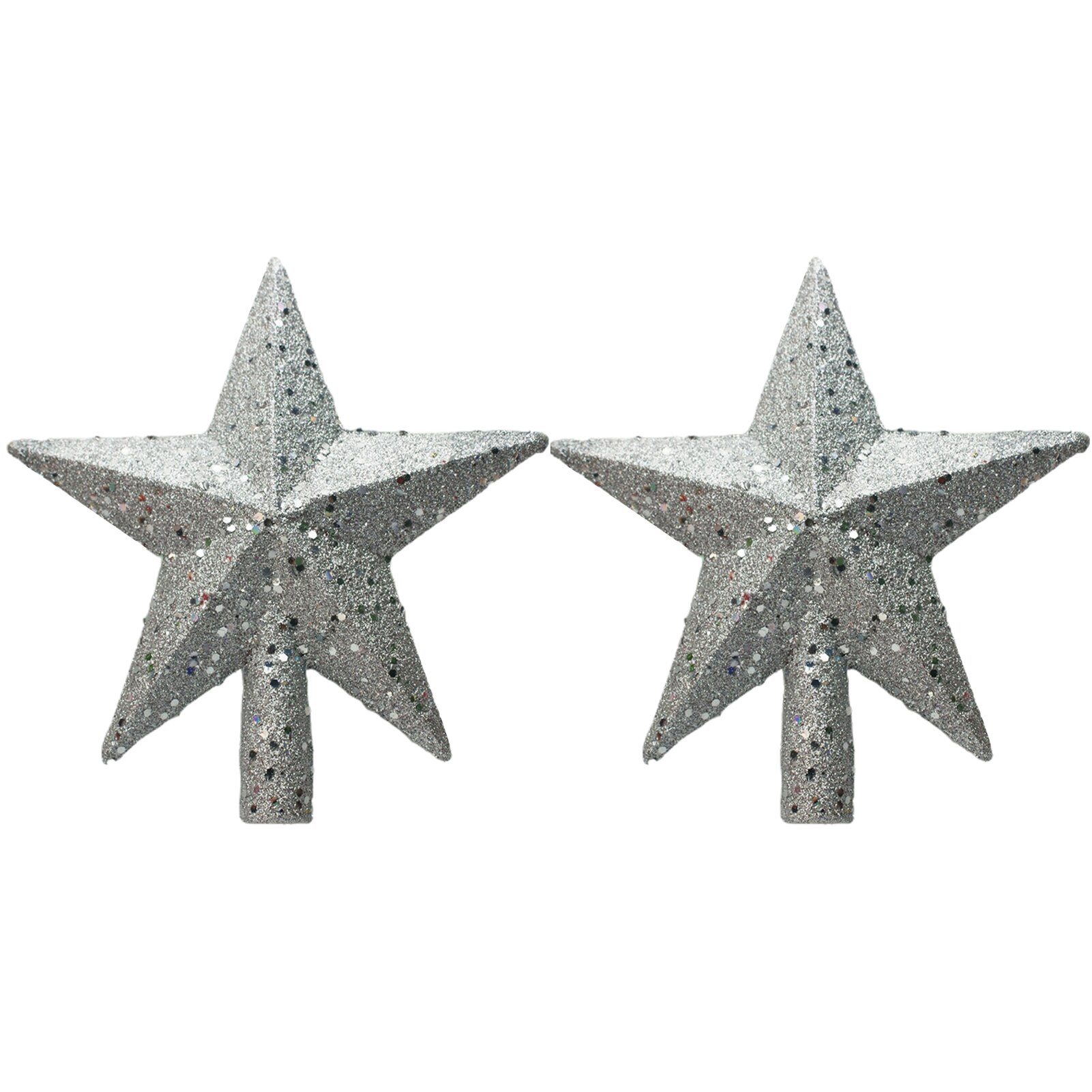 3D Five-point Star Gold Powder Flash Star Christmas Tree Top Star Merry Christmas Home Table Topper Xmas Decor