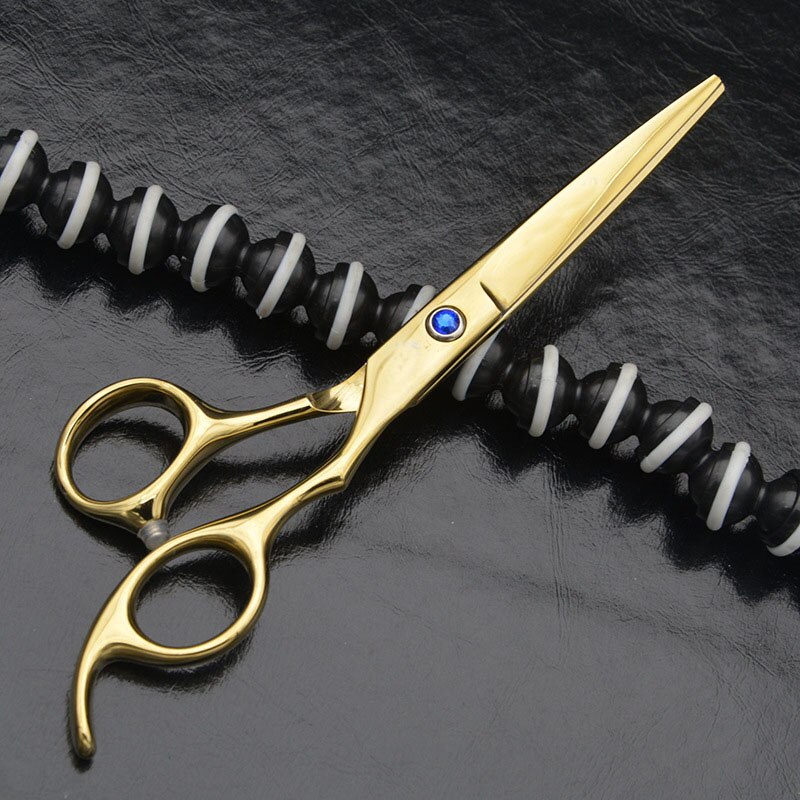 6 Inch Professionele Kappers Schaar Haar Knippen Dunner Schaar Scharen Barber Salon Tool Voor Kapper: gold Cutting