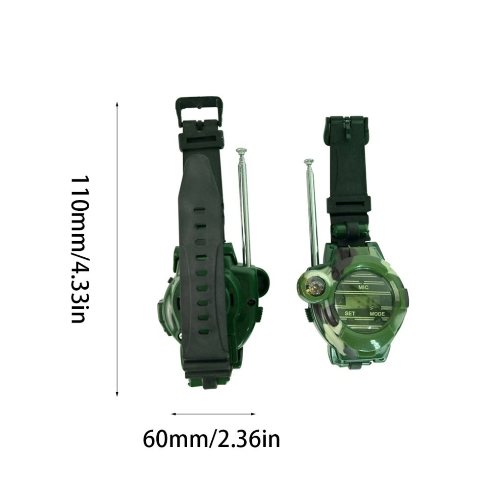 2Pcs Walkie Talkies Horloges Speelgoed Voor Kinderen 7 In 1 Camouflage 2 Way Radio Mini Walky Talky Interphone Klok kinderen Speelgoed
