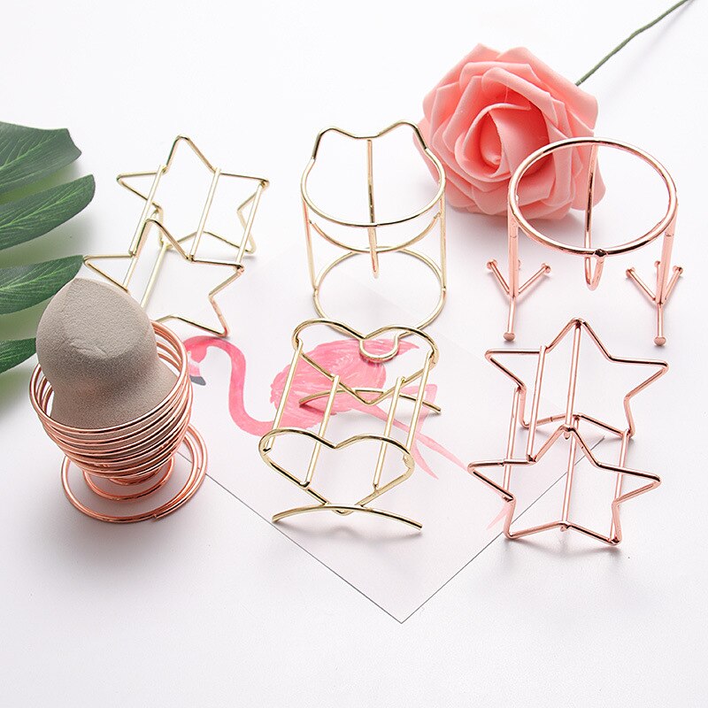 Beauty Egg Shelf Metal Puff Storage Rack Chicken Claws Gourd Drying Holder Rack Makeup Egg Bracket Puff Bracket Beauty Tools