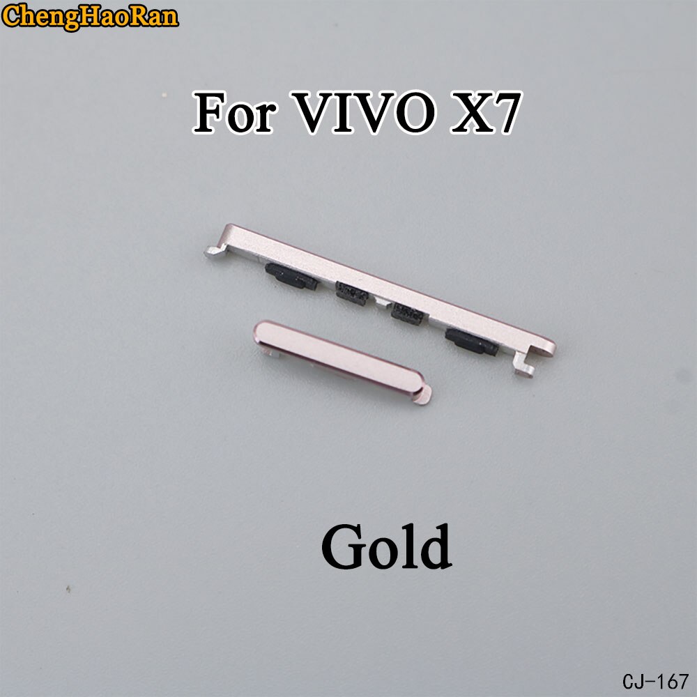 ChengHaoRan 1 Set botón de encendido y volumen tecla lateral para VIVO XPlay 5 XPlay 6X7X7 Plus reparación de la parte: X7-Gold
