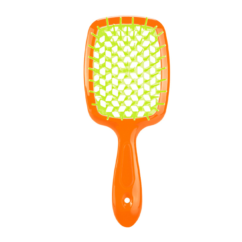 Peine con cojín de aire, peine para el cabello enredado, cepillo para desenredar el cabello, peines de masaje, cepillos para el cabello rizado húmedo, herramienta de estilismo para peluquero, 1 ud.: Rojo