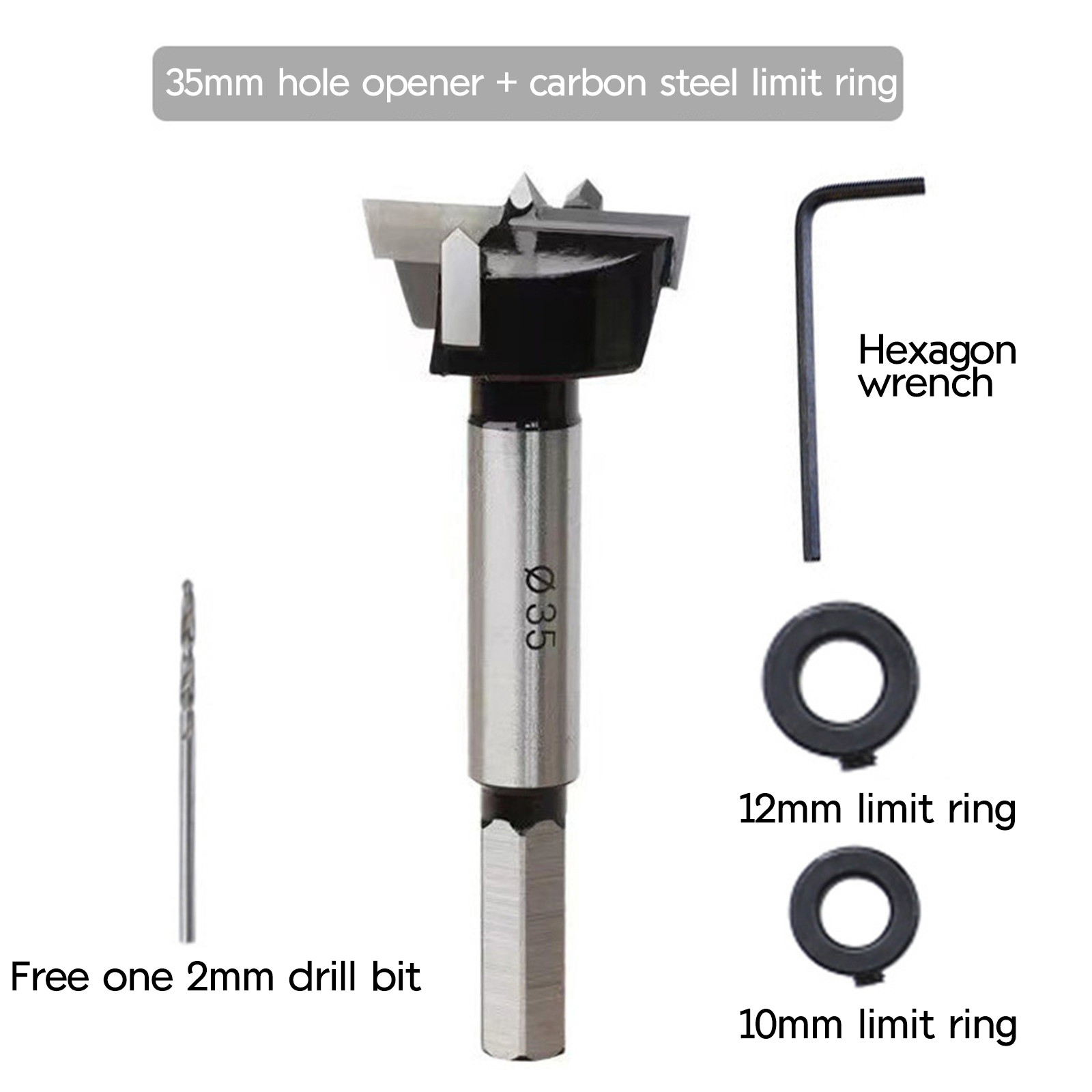 40# Cup Style Hinge Boring Hole 35mm Wood Boring Bit Wood Cutter Heavy Duty Woodworking Diy Tools Multifunction Tool Combination