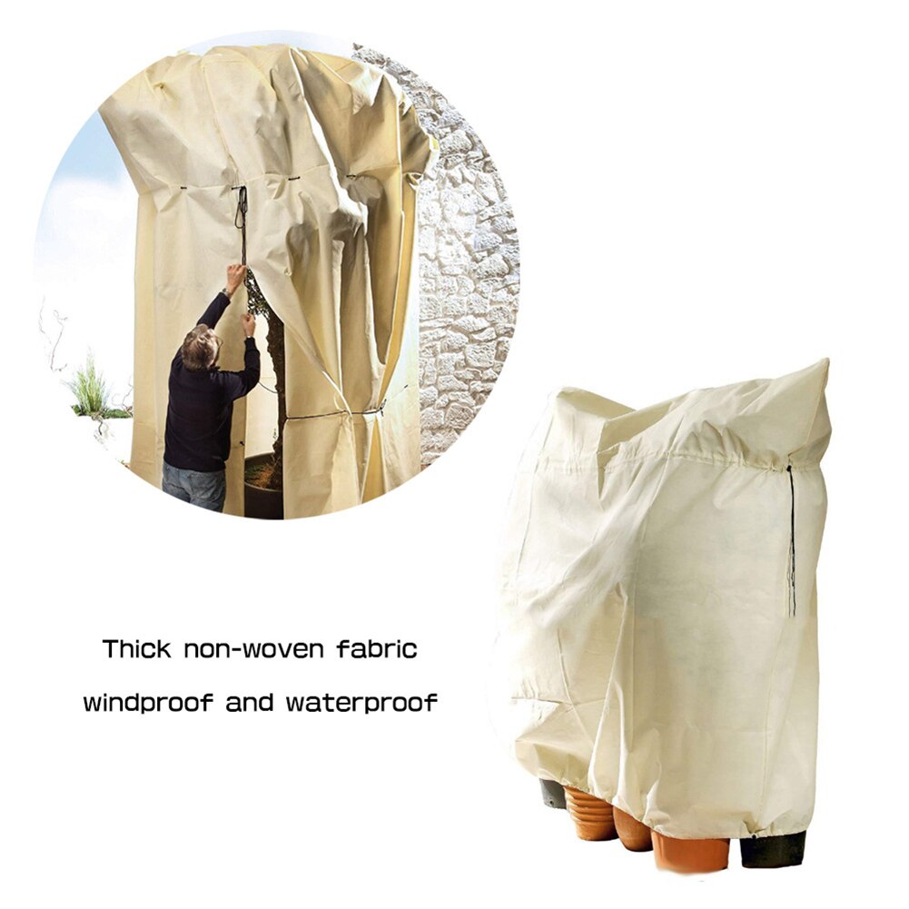 Sac de Protection de jardin arbre d'hiver housse de Protection Non-tissé végétation antigel plante cordon arbuste veste froide