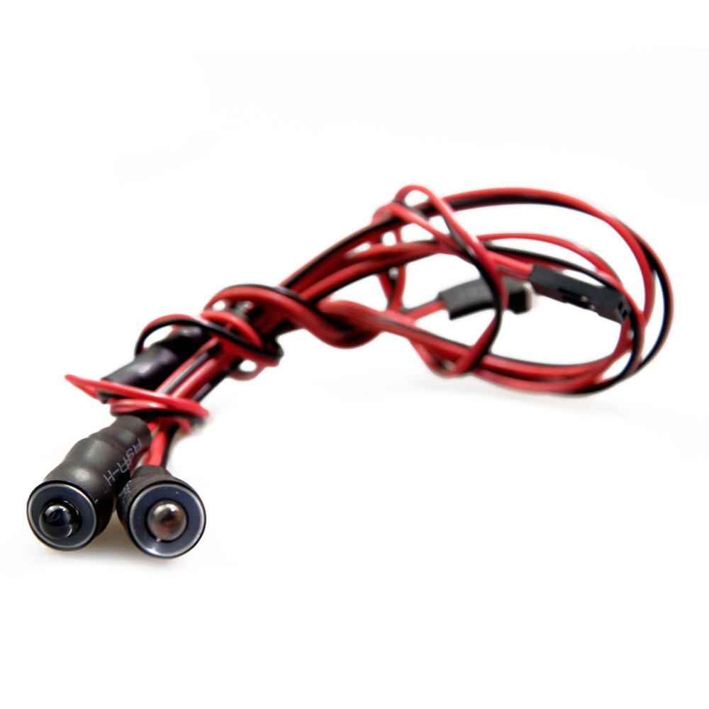 AXSPEED 10/13mm OD LED Light Angel & Demon Eyes LED 2 Leds Headlight Headlamps Bulb for 1/10 RC Model Car Truck Parts