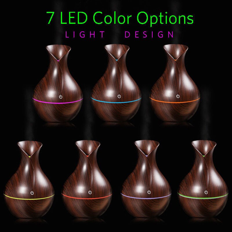 Luchtbevochtiger voor binnen, houtstructuur, ultra stille luchtverspreider, etherische olie luchtbevochtiger voor thuis, auto, csl 88