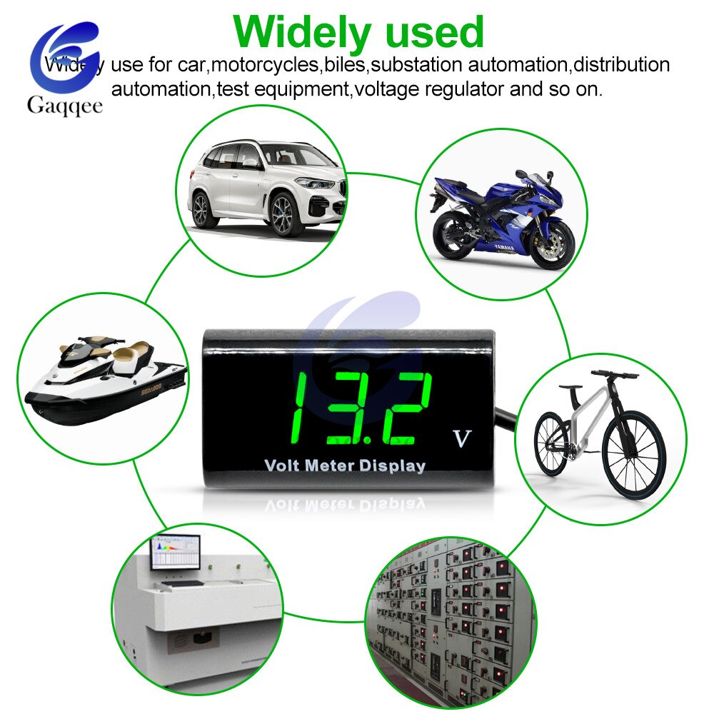 Voltmetro LED Digitale 0,56" DC3-18V IPX6 Voltmetro Impermeabile - Foto 7