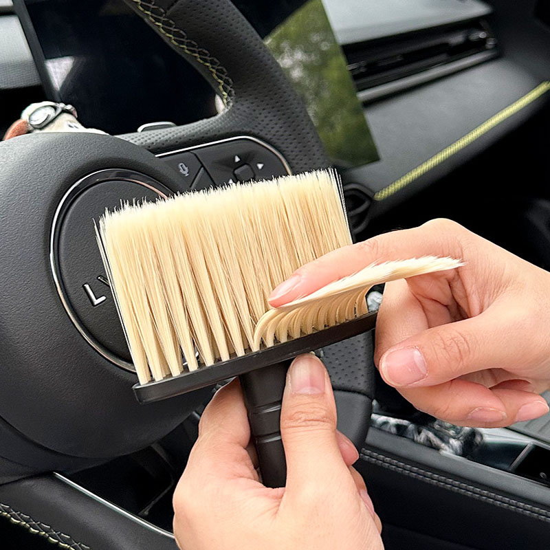 Spazzola per autolavaggio rimozione della polvere presa del condizionatore d'aria dell'auto spazzola per la rimozione della polvere spazzole con setole morbide per strumenti per la pulizia dell'auto