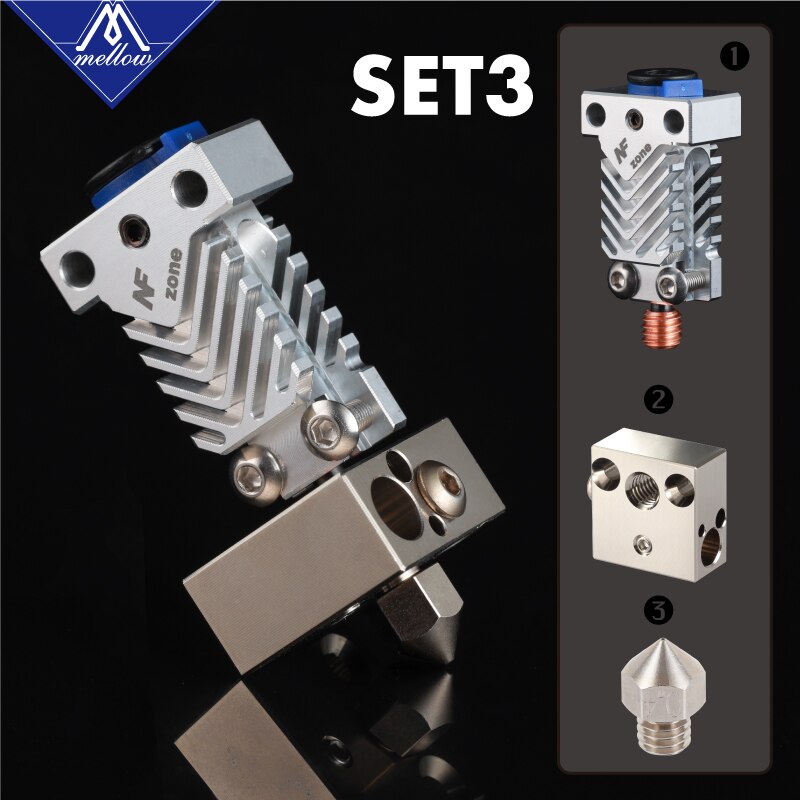 Mellow NF Zone-CR10 Hotend Extruder Kit Aerospace Materials For Creality Ender 3 Micro Swiss MK8 Nozzle 3D Printer Parts