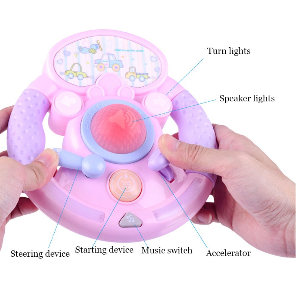 Simulatie Stuurwiel Met Licht Musical Ontwikkelen Educatief Kinderen Speelgoed Elektronische Vocale Speelgoed Voor Kinderen