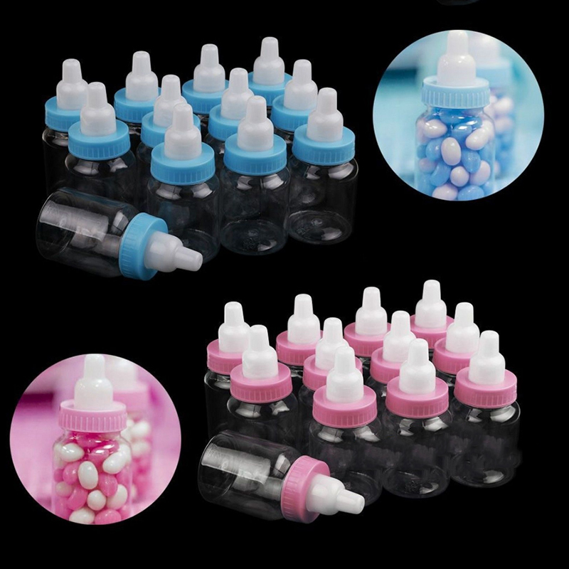 3/6/12/24pcs European baby birthday candy box bottle transparent box sugar storage box party decoration