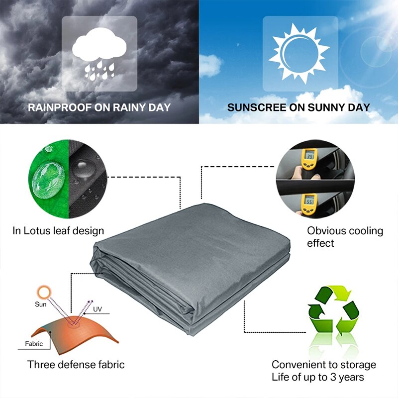 Waterproof Sun Shelter 300D Outdoor Yard Garden Shade Sails Triangle Large Swimming Patio Pool Canopy Camping Awning