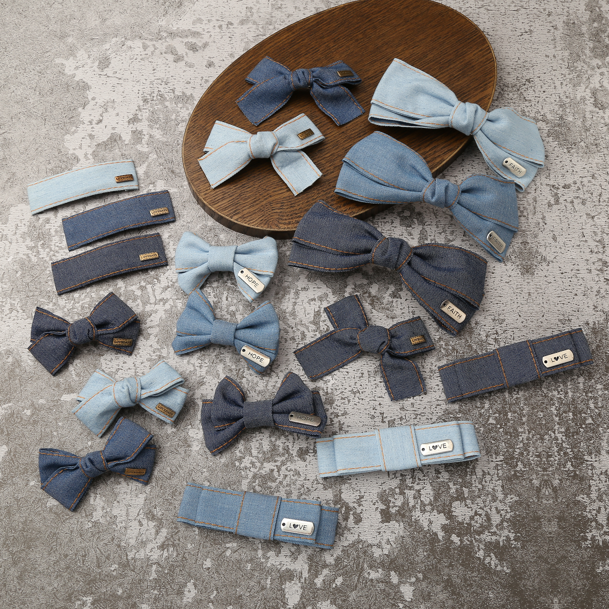 Denim Hair Clip Hairpins French Barrettes Clip Cool Girls Korean Handcraft Style Hair Accessories for Girls
