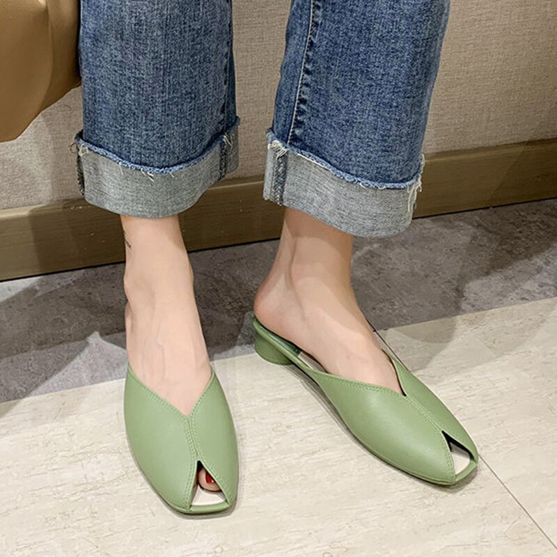 Kvinnor söt söt grön gummi peep toe klack skor dam casual söt svart komfort våren klack pumps zapatos  g6292