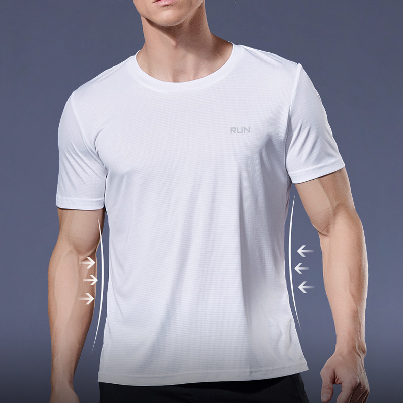 Camiseta interior de manga corta para hombre, camiseta atlética de secado rápido, ropa interior de seda ligera para correr, entrenar y Fitness, 1 unidad