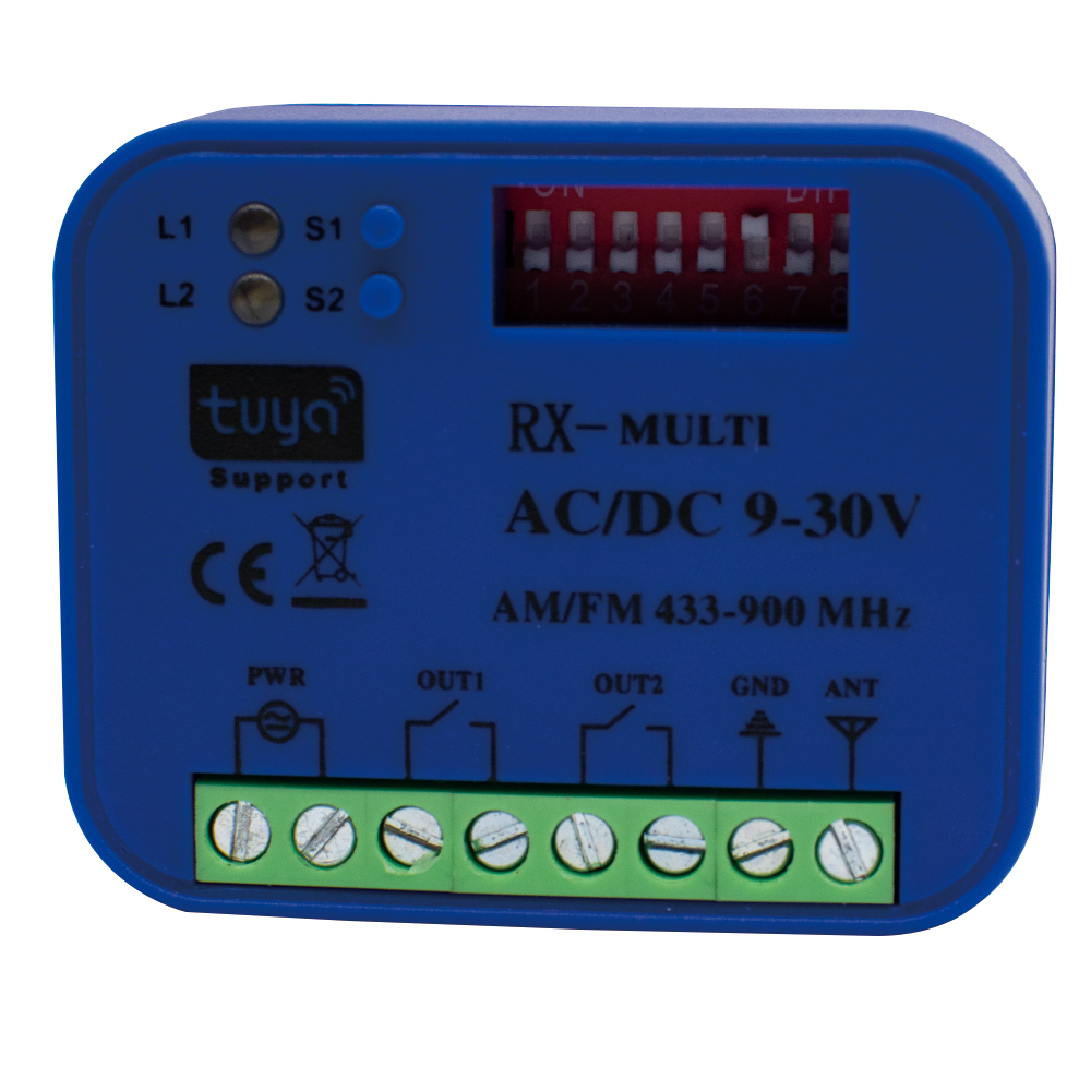 Tuya WiFi RX MULTI 868MHZ Remote Control SOMMER 4020 4026 TX03-868-2/4 868MHZ For Sommer 4031 4011 Garage Door Receiver 8122: Brown