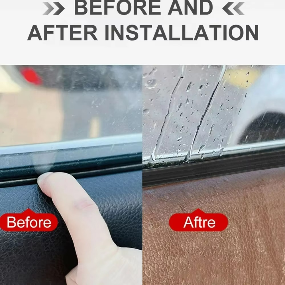 3-Layer Car Sealing Strip 1/5/10M Auto Truck Door Frame Seams Corners Waterproof Sound Insulation Noise Reduction Rubber Strip