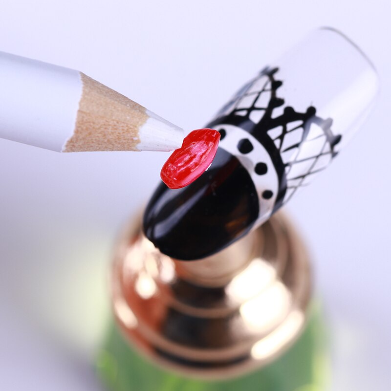10 Pcs White Wax Nail Rhinestone Picker Pen Set Gems Dotting Pencil Easily Picking Wood Accessory Nail Art Tool Kit