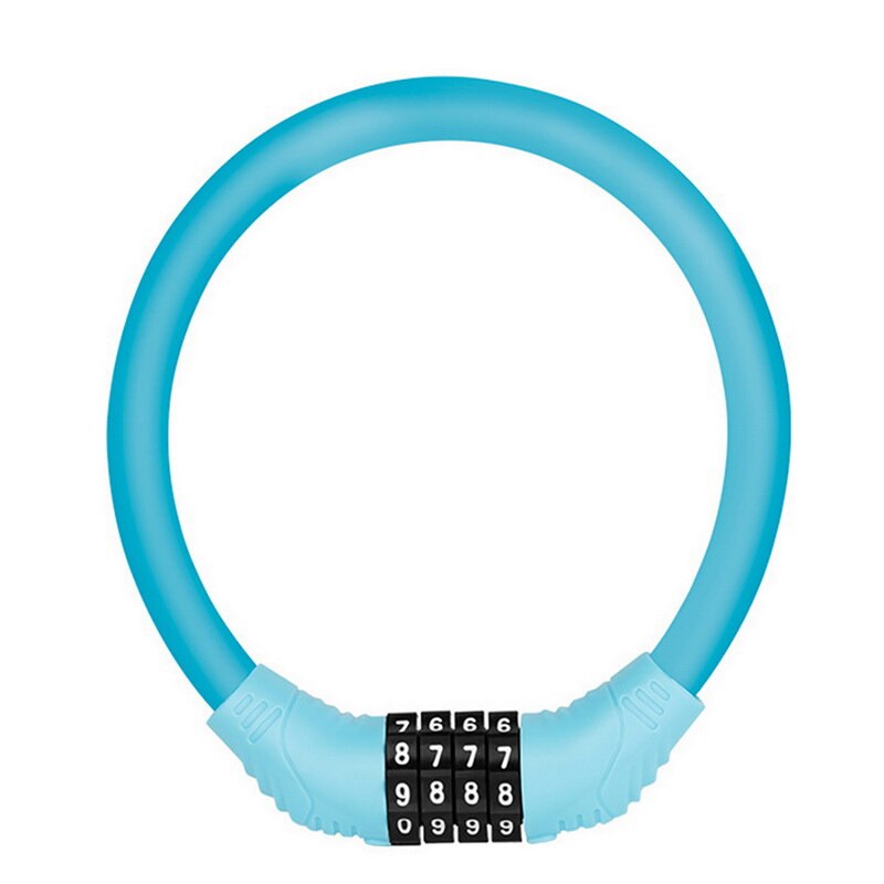 Bicycle Four-digit Password Lock Anti-theft Lock Mountain Bike Lock Dead Fly Bicycle Equipment Electric Motorcycle: B-Blue