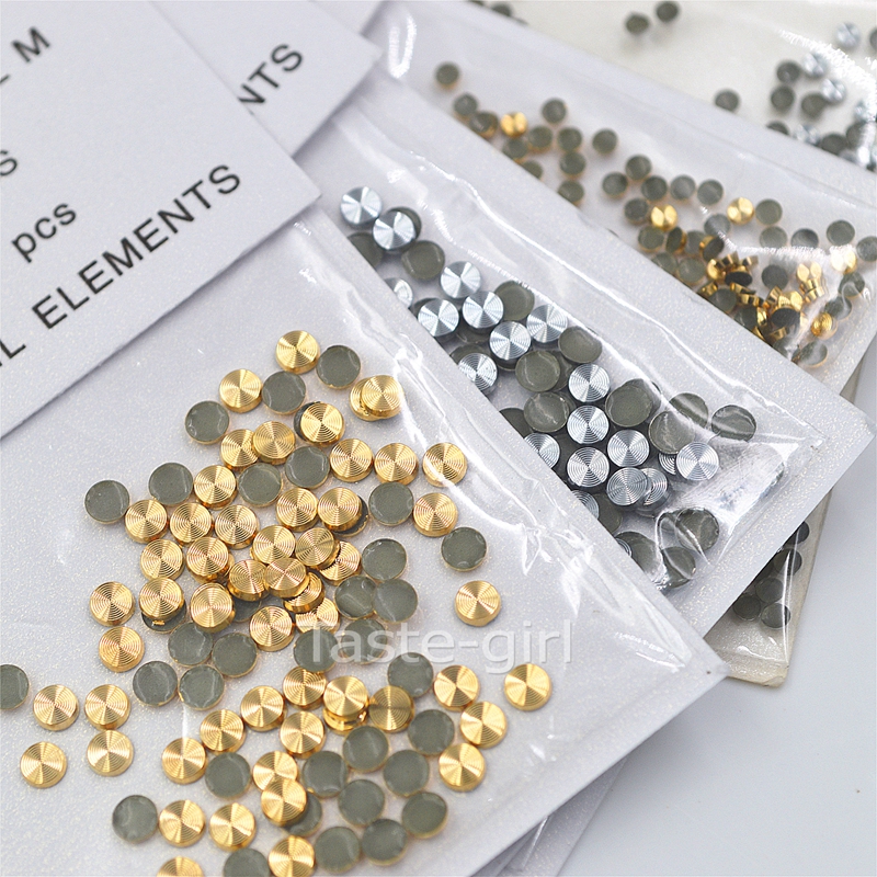 100 STKS ronde draad goud zilver metal 3D Rhinestone glitter Nail Art Decoraties nagels accessoires sieraden Gereedschap 2 MM 3 MM
