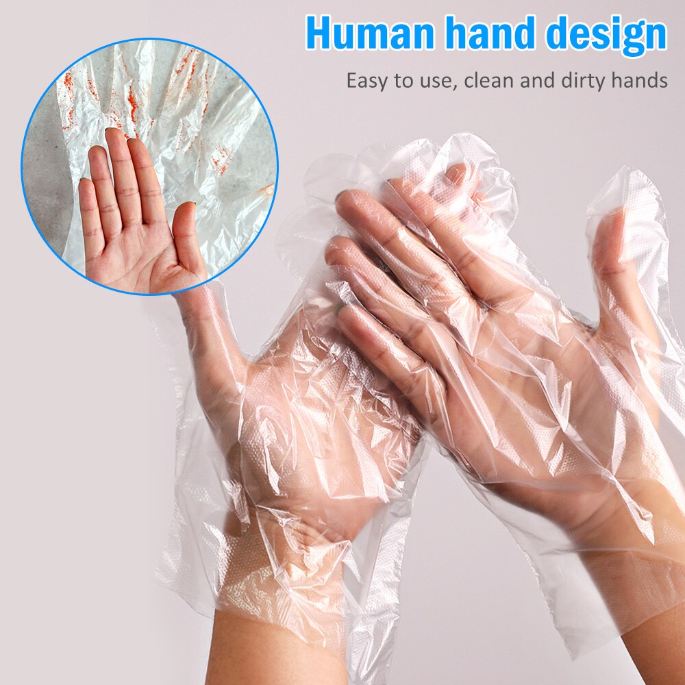 500pcs/100PCS/Set Food Plastic Gloves Disposable Gloves for Restaurant Kitchen BBQ Eco-friendly Food Gloves Fruit Vegetable