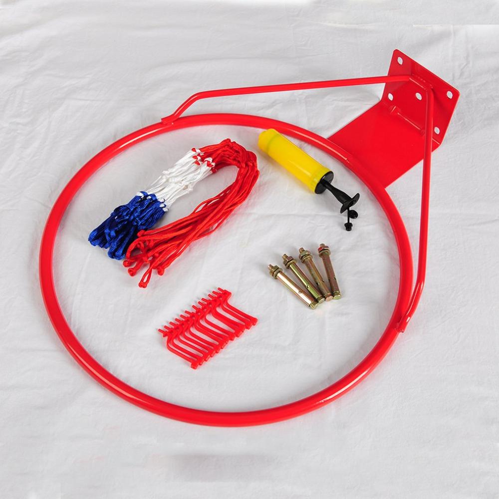 Basketball Rim With Net Match Ball Ring Hoop Rim Stand Backboard Basket for Adults Kids Full Solid Metal Spring GYM