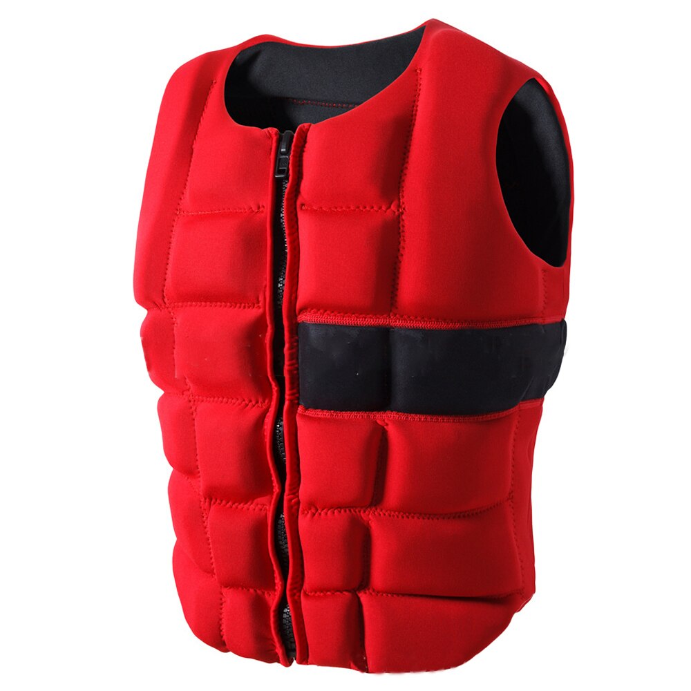 Life Vest Vest Kayak Wakeboard Motorboats Raft Rescue Boat Water Sports Life Jacket Rescue Jet Ski Drifting Adults Surf Swimming: 007 Red / M 58-70KG