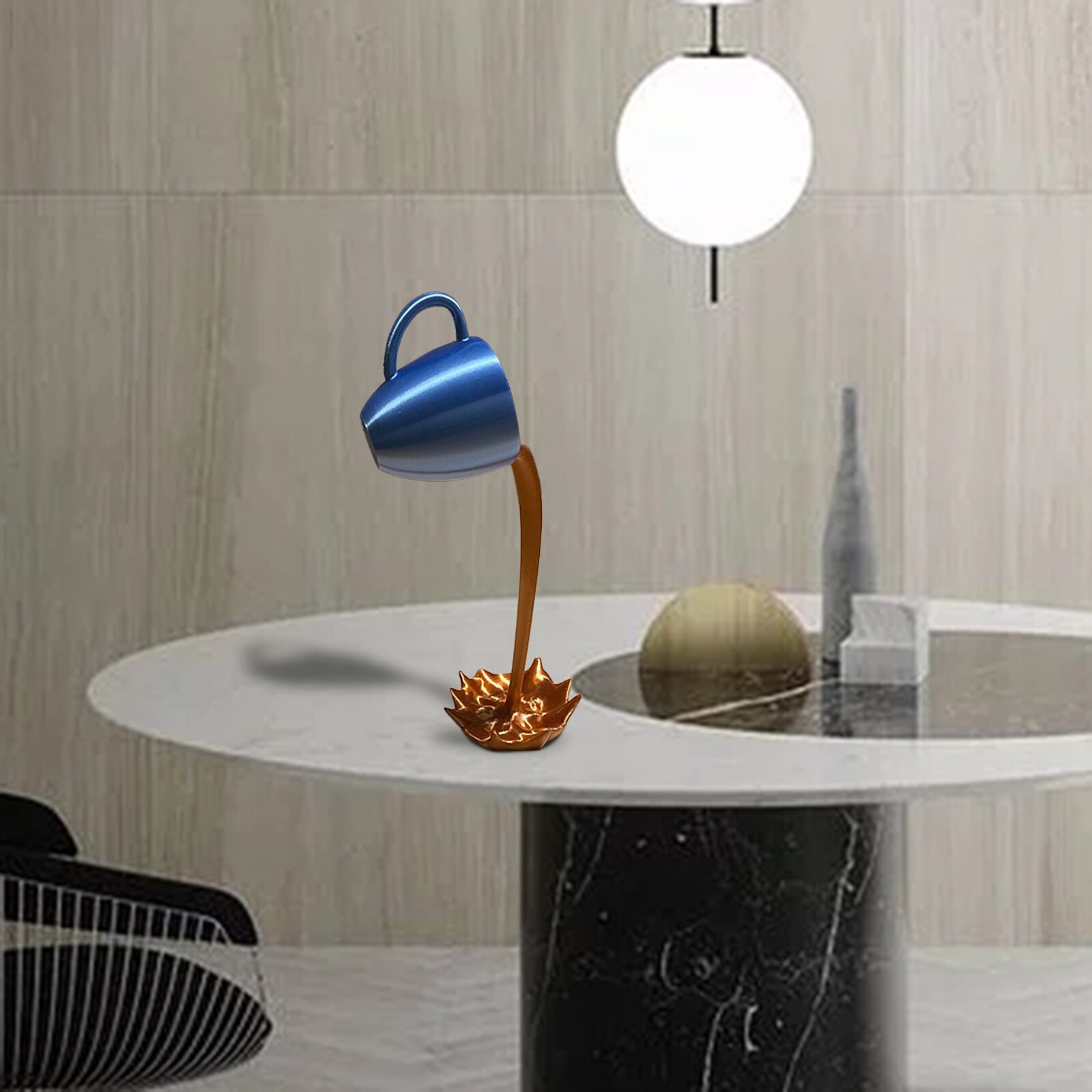 4 # Drijvende Morsen Koffie Cup Sculptuur Keuken Decoratie Morsen Magic Gieten Splash Creatieve Koffie Mok Home Decoratie