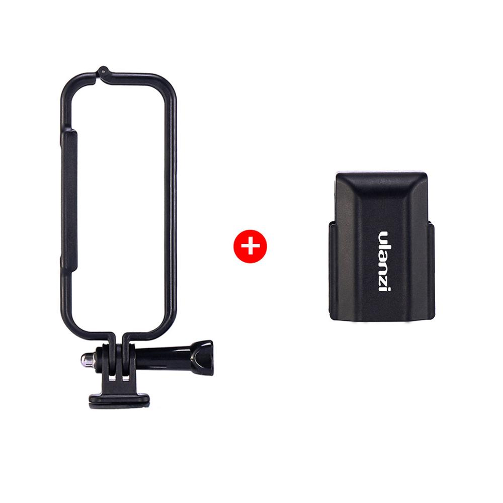 Ulanzi Kunststoff Schutzhülle Rahmen für Insta 360 eins X Gehäbenutzen KäFeige mit Kamera Objektiv Kappe Aktion Kamera Adapter Bausatz: weiße farbe