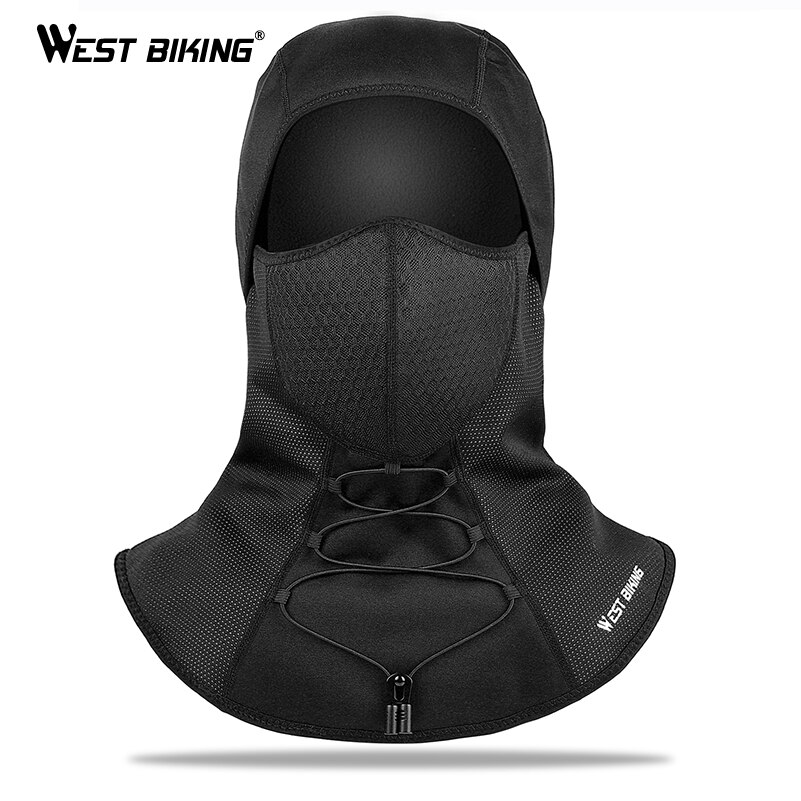 West cycling winter thermische fietsmutsen warm winddicht buitensport skiën fiets gezichtsmasker muts fleece capuchon nek fietsmutsen
