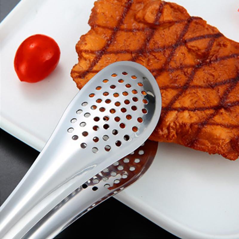 1pc Kitchen Utensils BBQ Food Clip Kitchen Chief Tongs Stainless Steel Portable for Picnic Barbecue Cooking Articles