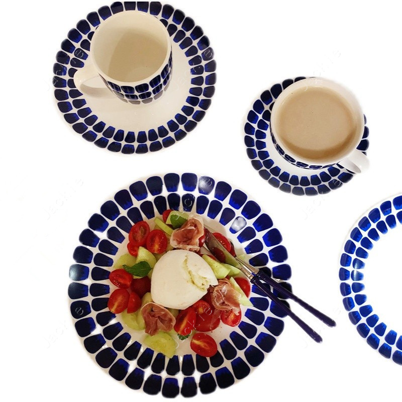Breakfast Salad Bowl Pasta Dinner Plates European Afternoon Tea Milk Mugs Coffee Cups with Dessert Dishes Home Ceramic Tableware