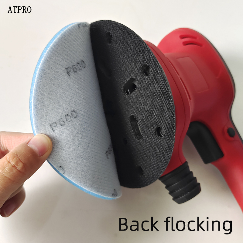 20 Pieces Per Box Blue 6-inch Sponge Sandpaper Round Flocking Sandpaper Sheet Car Polishing 400-3000 Grit